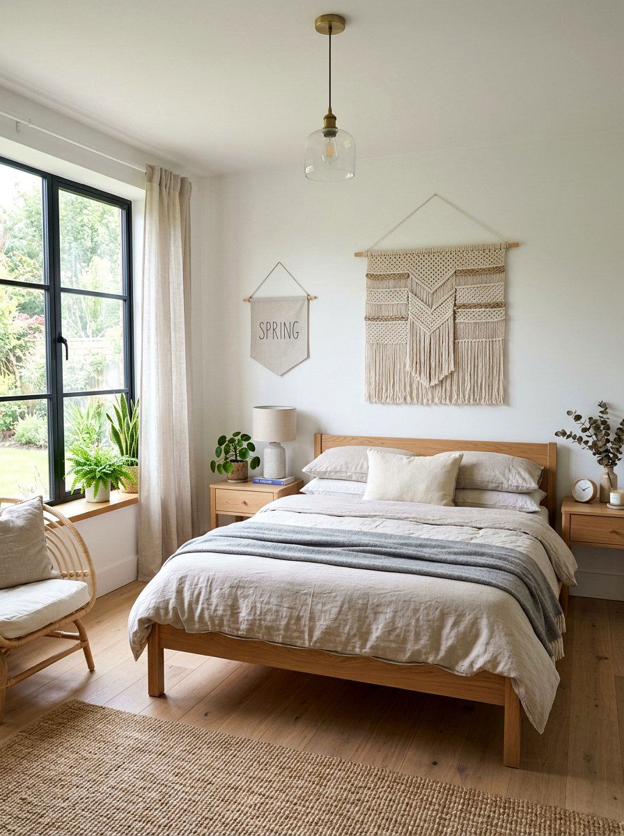 Scandi Style Hanging Sign - 25 Spring DIY Sign Ideas