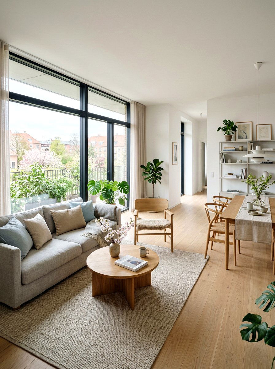 Scandi Style Spring Apartment - 25 Spring Accent Pillow Ideas