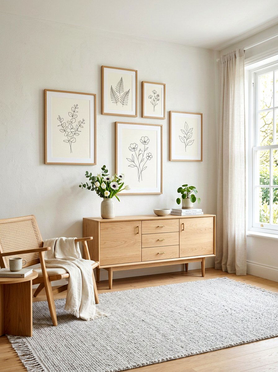 Scandi Style Spring Wall Decor - 25 Spring Gallery Wall Ideas