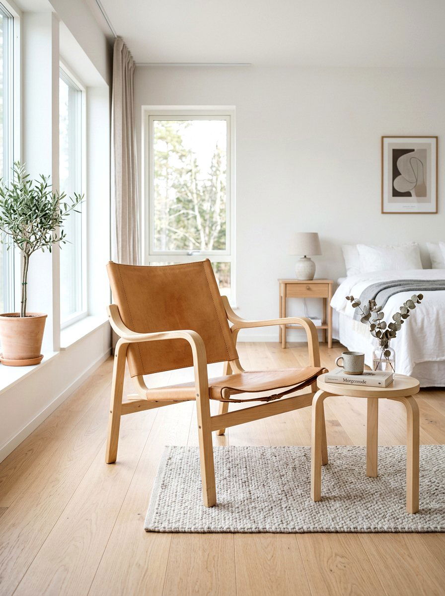 Scandi lounge chair - 25 Spring Bedroom Chair Ideas
