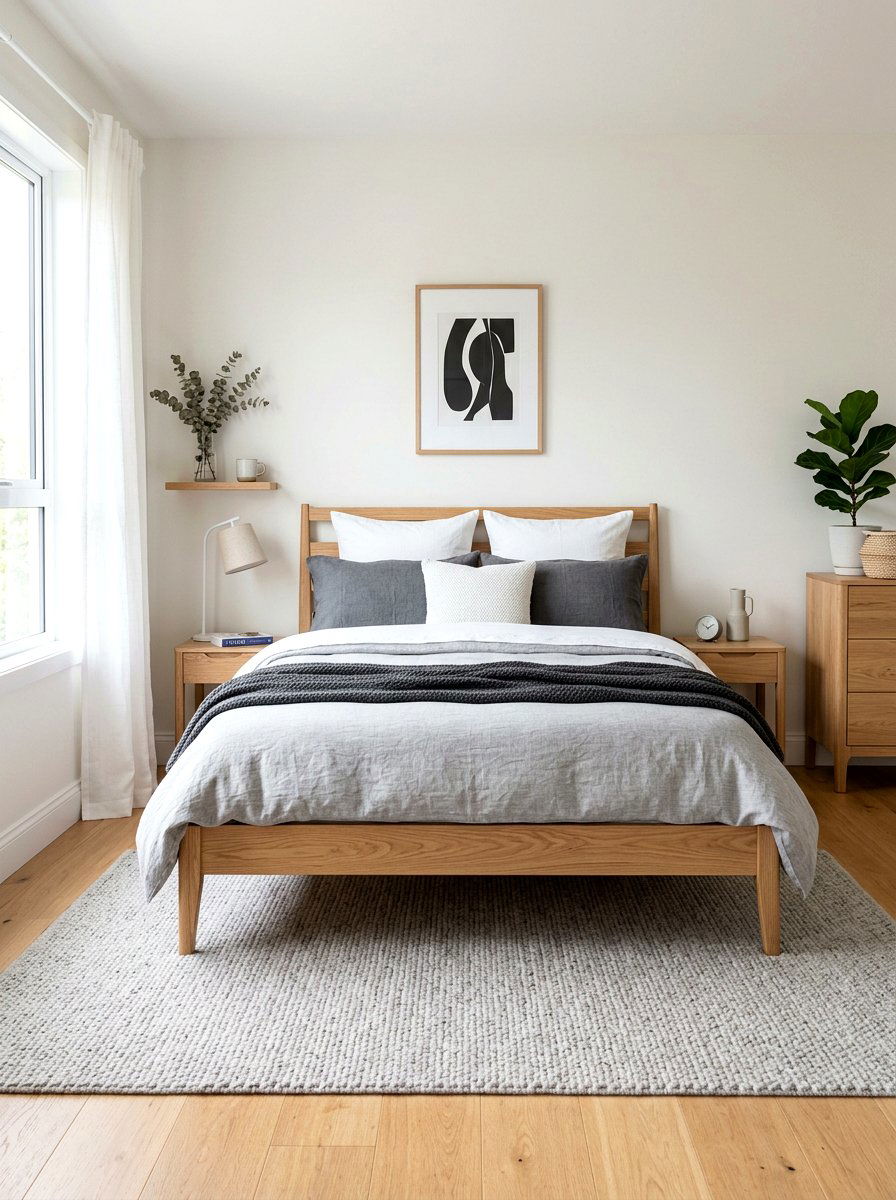 Scandi style light wood bed - 25 Spring Four Poster Bed Decor Ideas