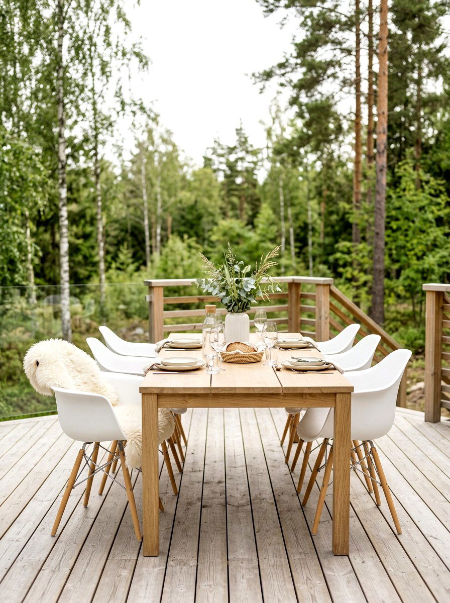 Scandi style outdoor dining - 25 Spring Outdoor Dining Table Ideas
