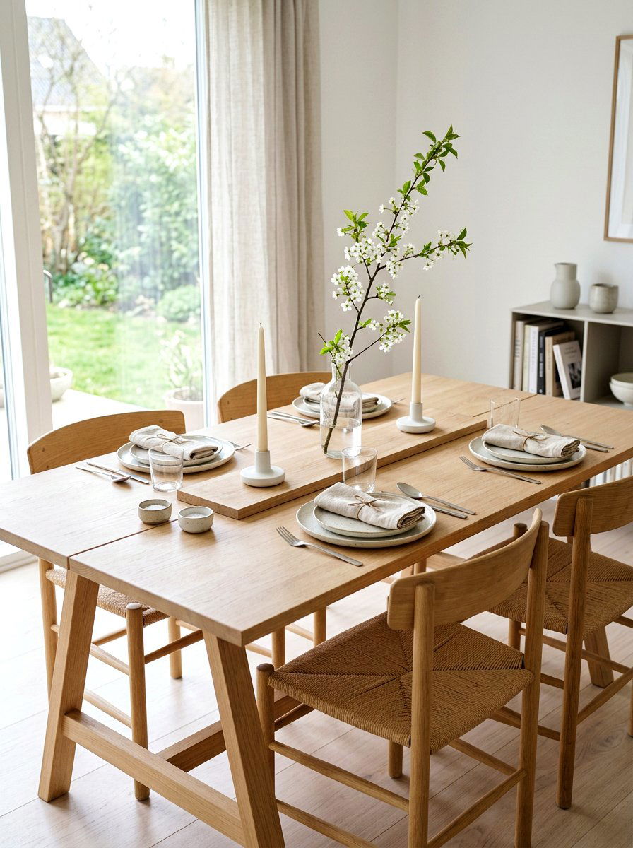 Scandi style spring table - 25 Spring Place Setting Ideas
