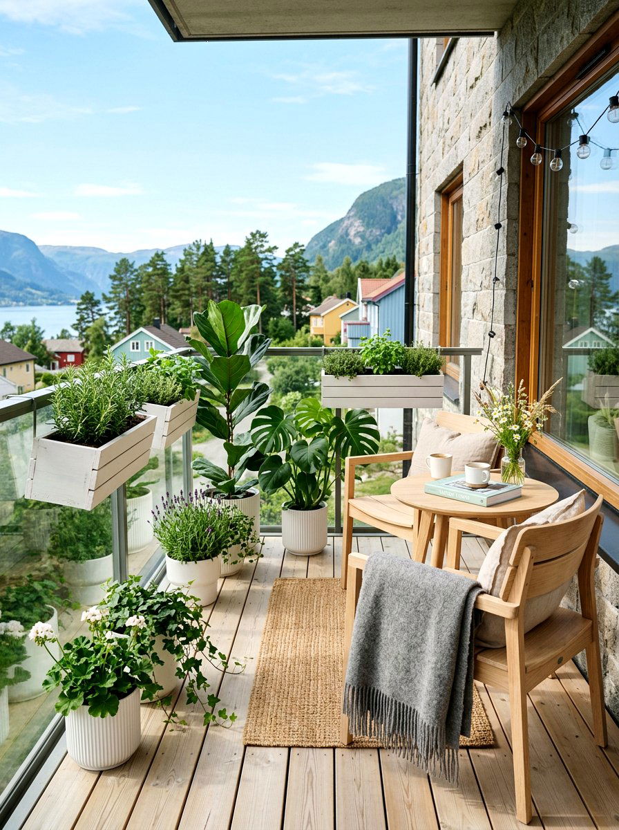 Scandinavian Balcony Decor - 25 Spring Small Balcony Decor Ideas