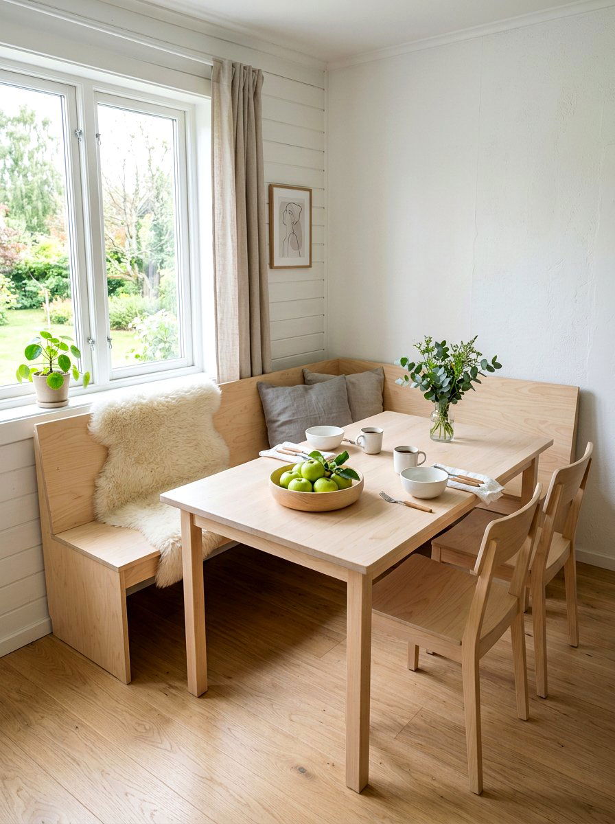 Scandinavian Breakfast Nook - 25 Spring Breakfast Nook Decor Ideas