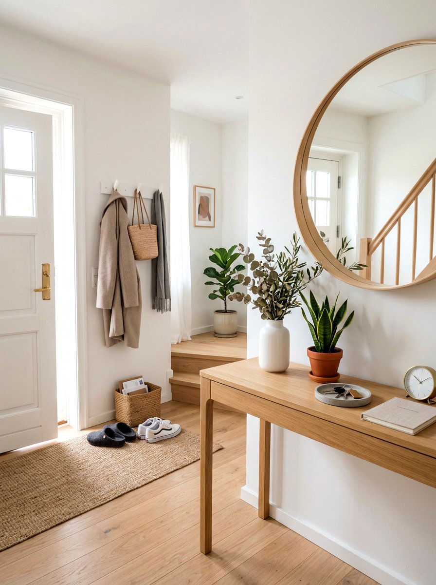 Scandinavian Entryway Look - 25 Spring Foyer Table Decor Ideas