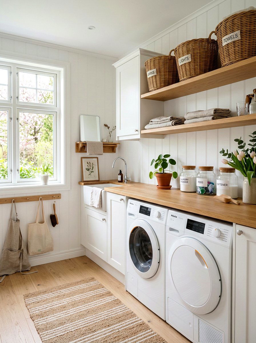 Scandinavian Laundry Room Spring - 25 Spring Scandinavian Decor Ideas