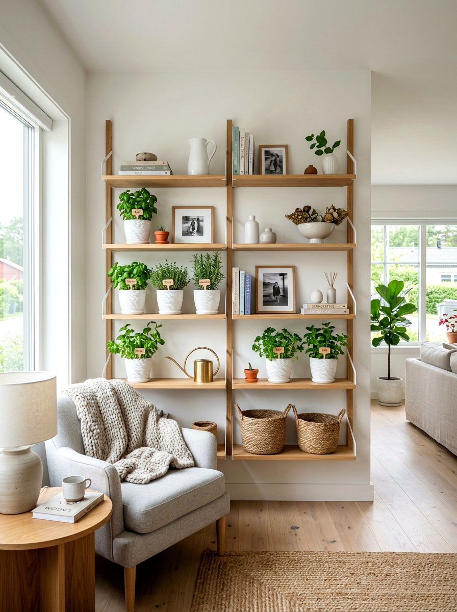 Scandinavian Living Room Shelf - 25 Spring Living Room Shelf Ideas