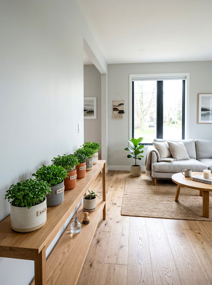 Scandinavian Style Microgreen Pots - 25 Spring Microgreen Decor Ideas