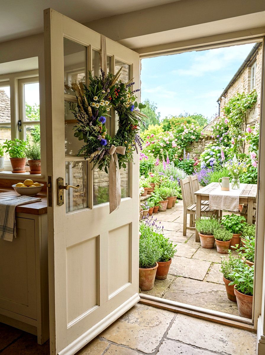 Scented Herb Wreath - 25 Spring Wildflower Wreath Ideas