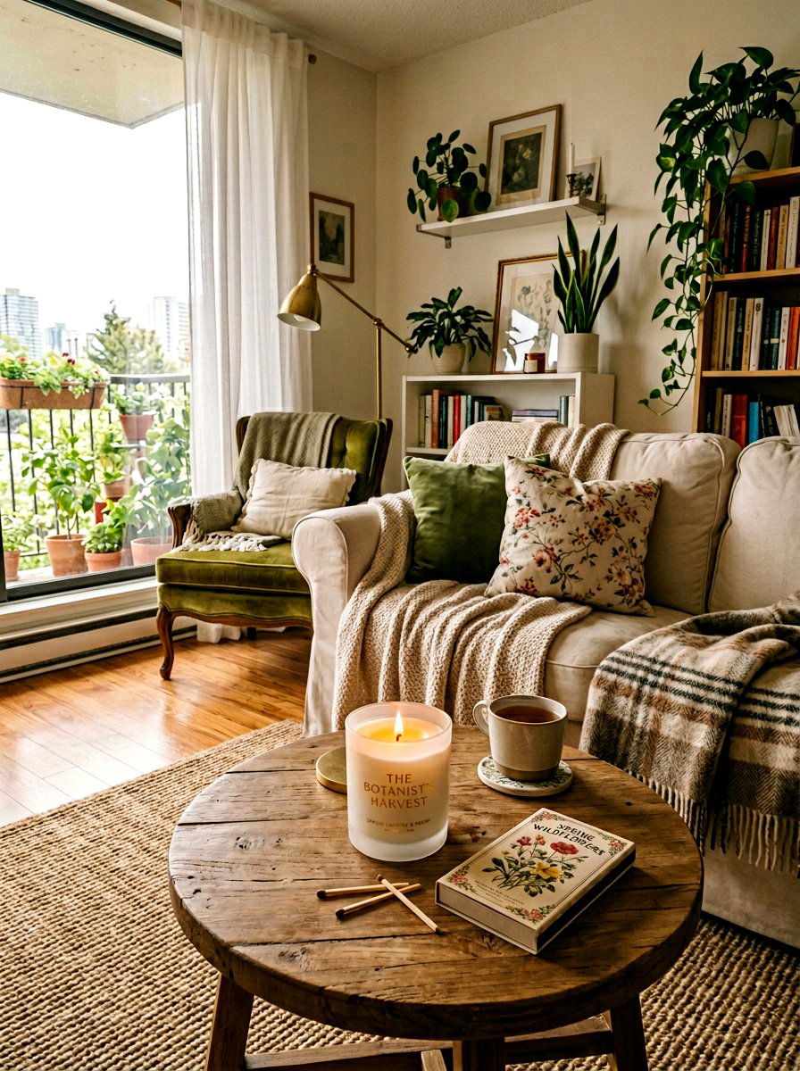 Scented Spring Candle - 25 Spring Coffee Table Decor Ideas