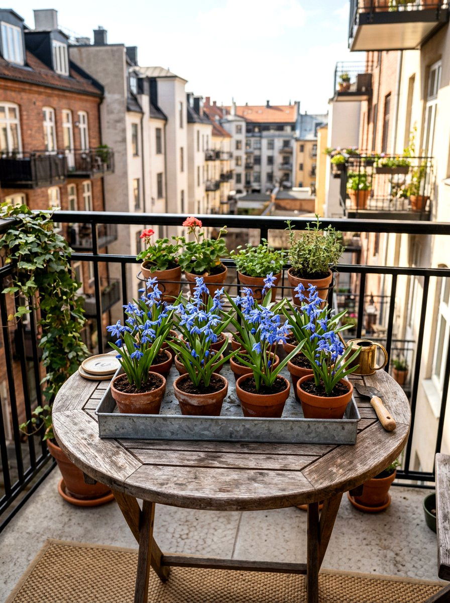 Scilla In Miniature Pots - 25 Spring Forced Bulb Ideas