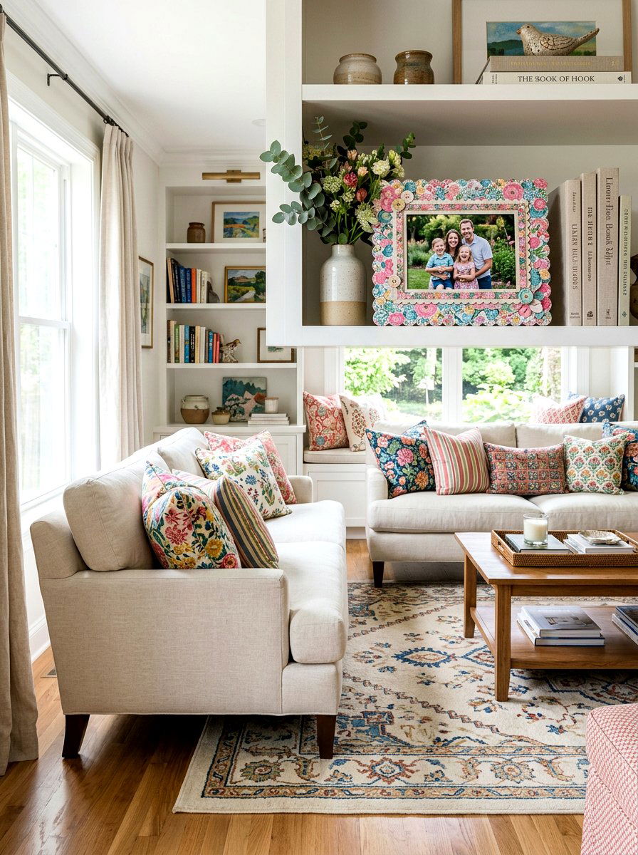 Scrapbook Paper Picture Frame - 25 Spring Picture Frame Craft Ideas