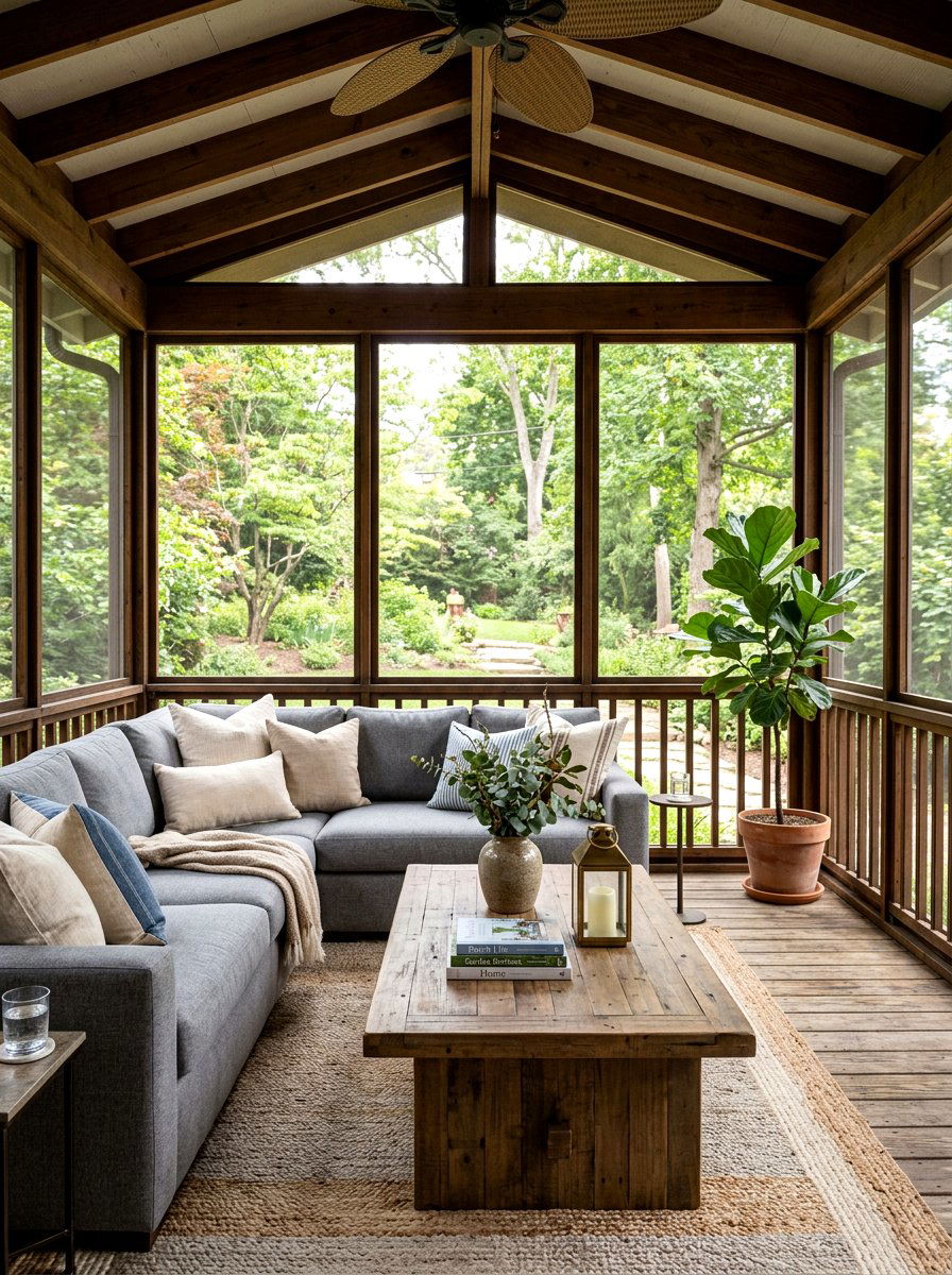 Screened In Porch Furniture - 25 Spring Porch Sitting Area Ideas