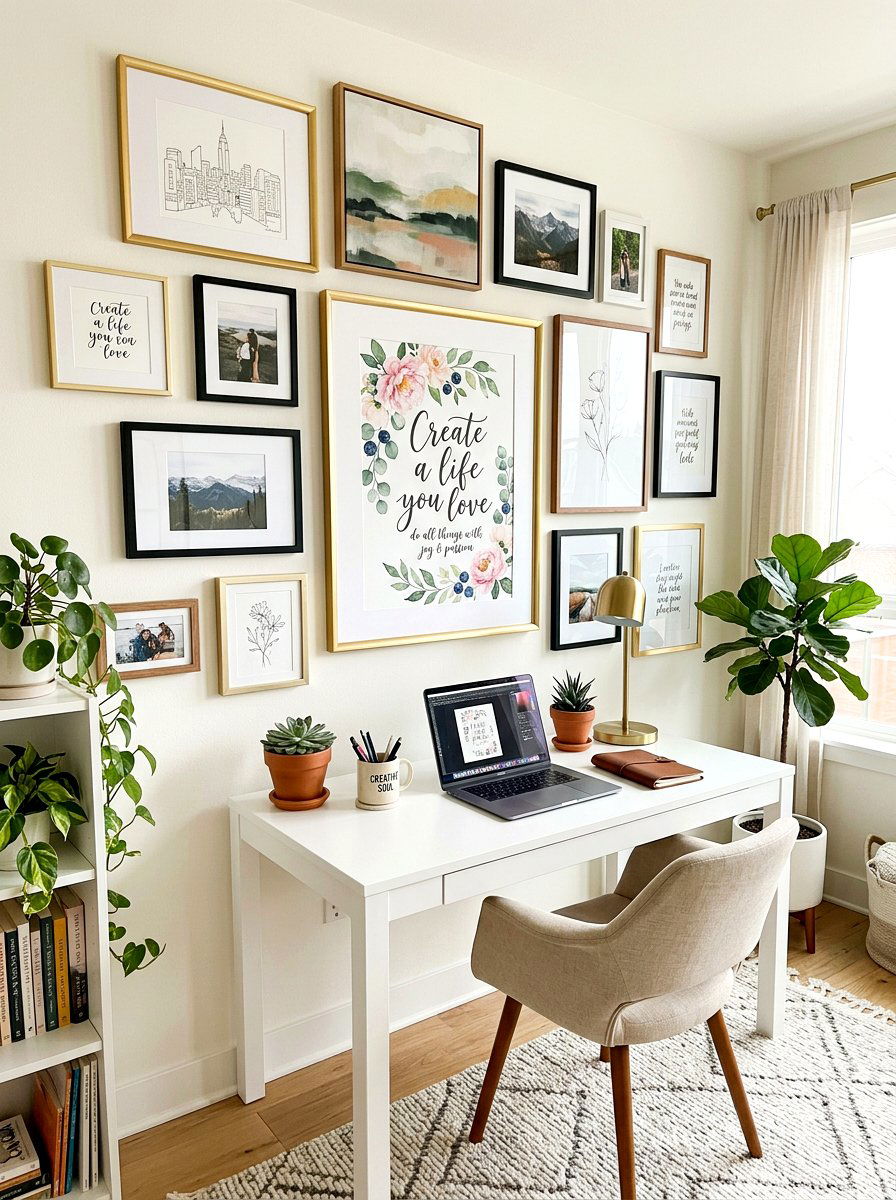 Scripted watercolor print - 25 Spring Calligraphy Decor Ideas