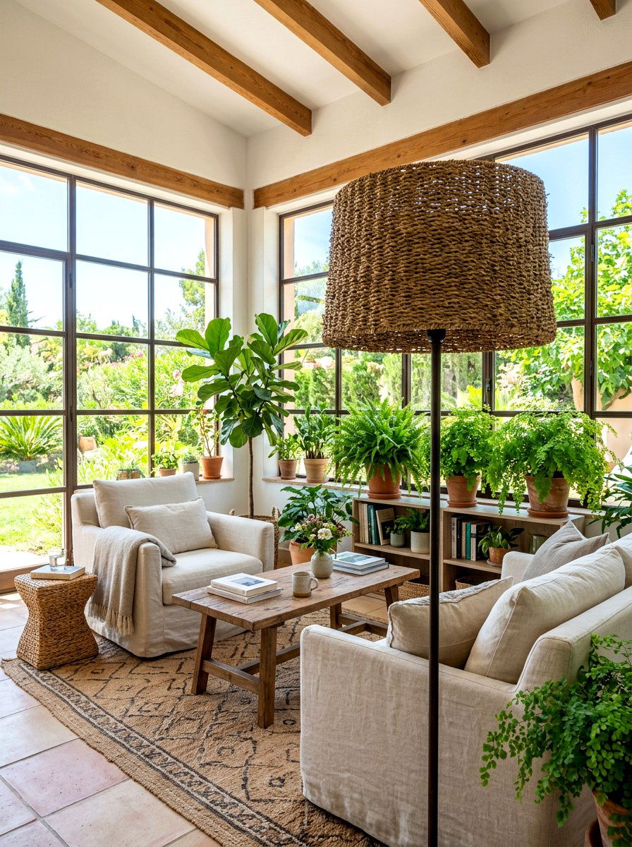 Seagrass Lamp Shade - 25 Spring Lamp Shade Ideas