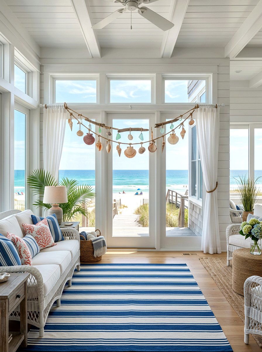 Seashell Garland - 25 Spring Garland Craft Ideas