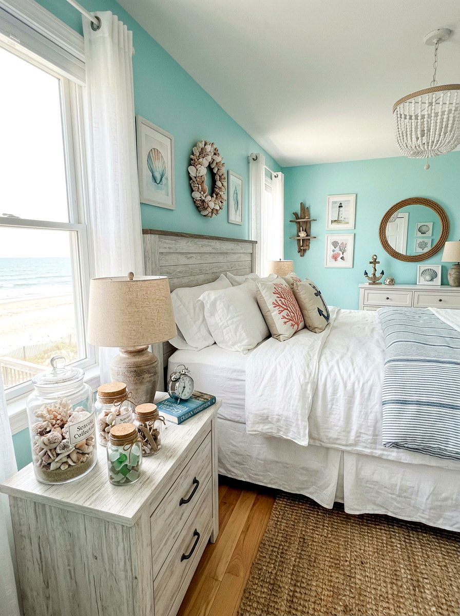 Seashell apothecary jar - 25 Spring Apothecary Jar Decor Ideas