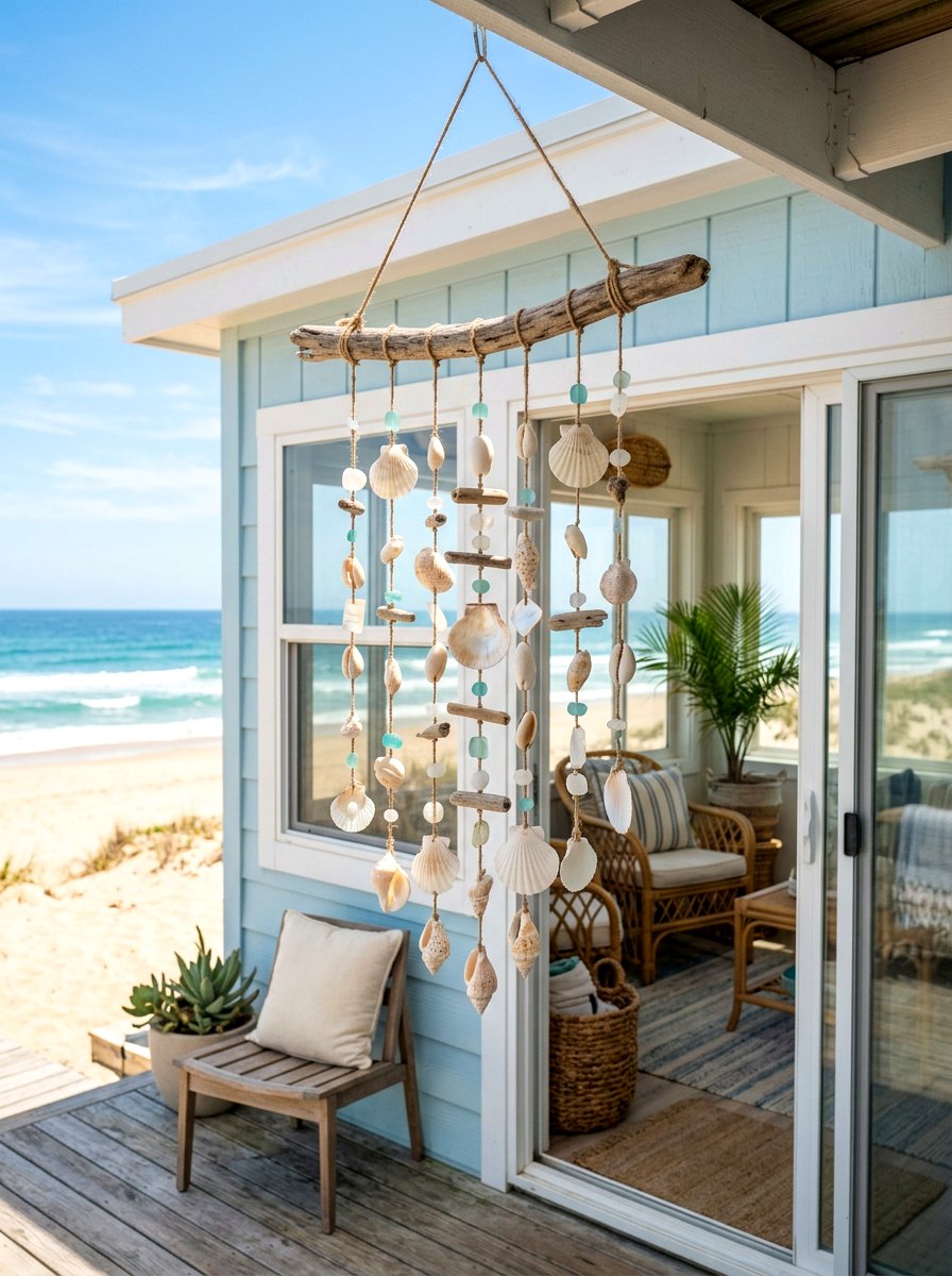 Seashell wind chime - 25 Spring Wind Chime Ideas