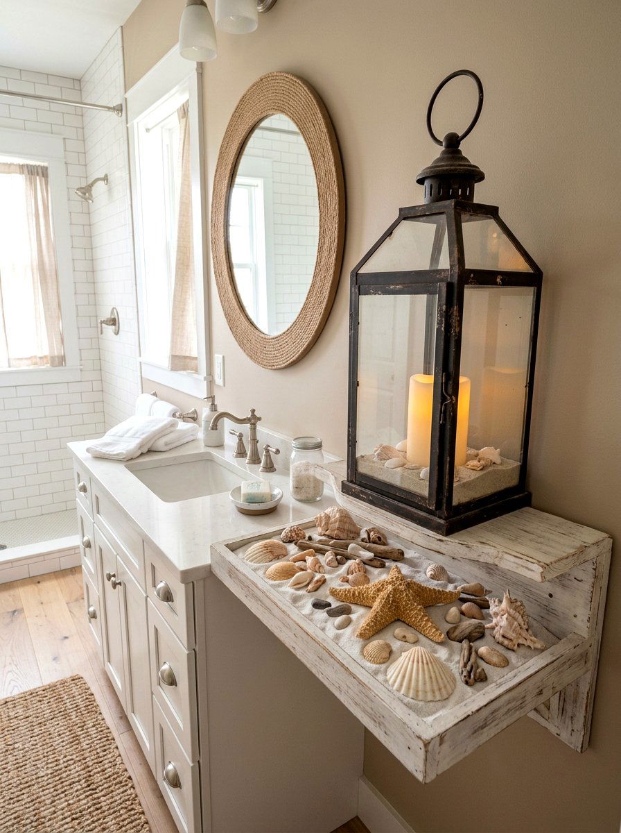 Seashells And Sand - 25 Spring Lantern Filler Ideas