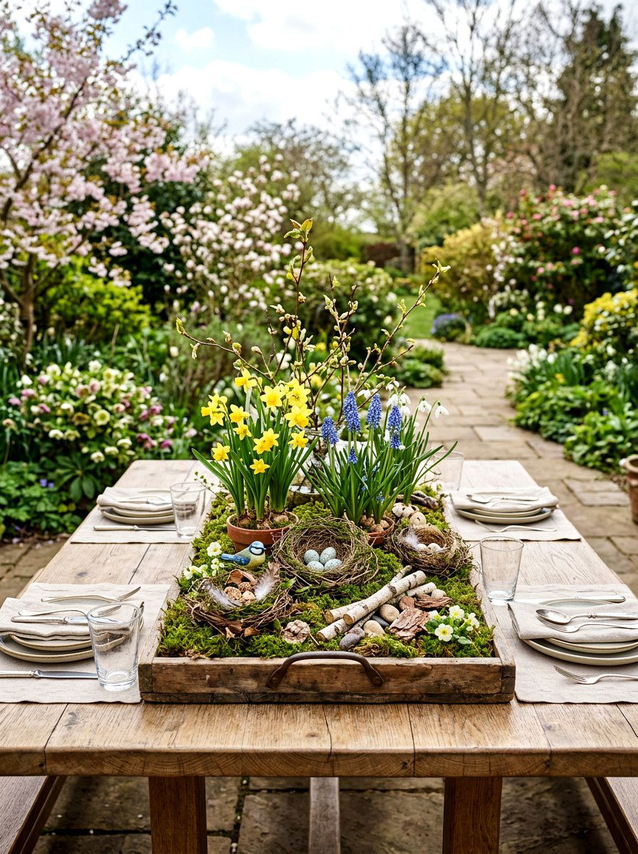 Seasonal Centerpiece Table - 25 Spring Outdoor Entertaining Ideas
