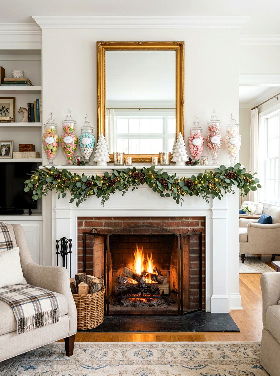 Seasonal mantle candy jars - 25 Spring Candy Jar Ideas