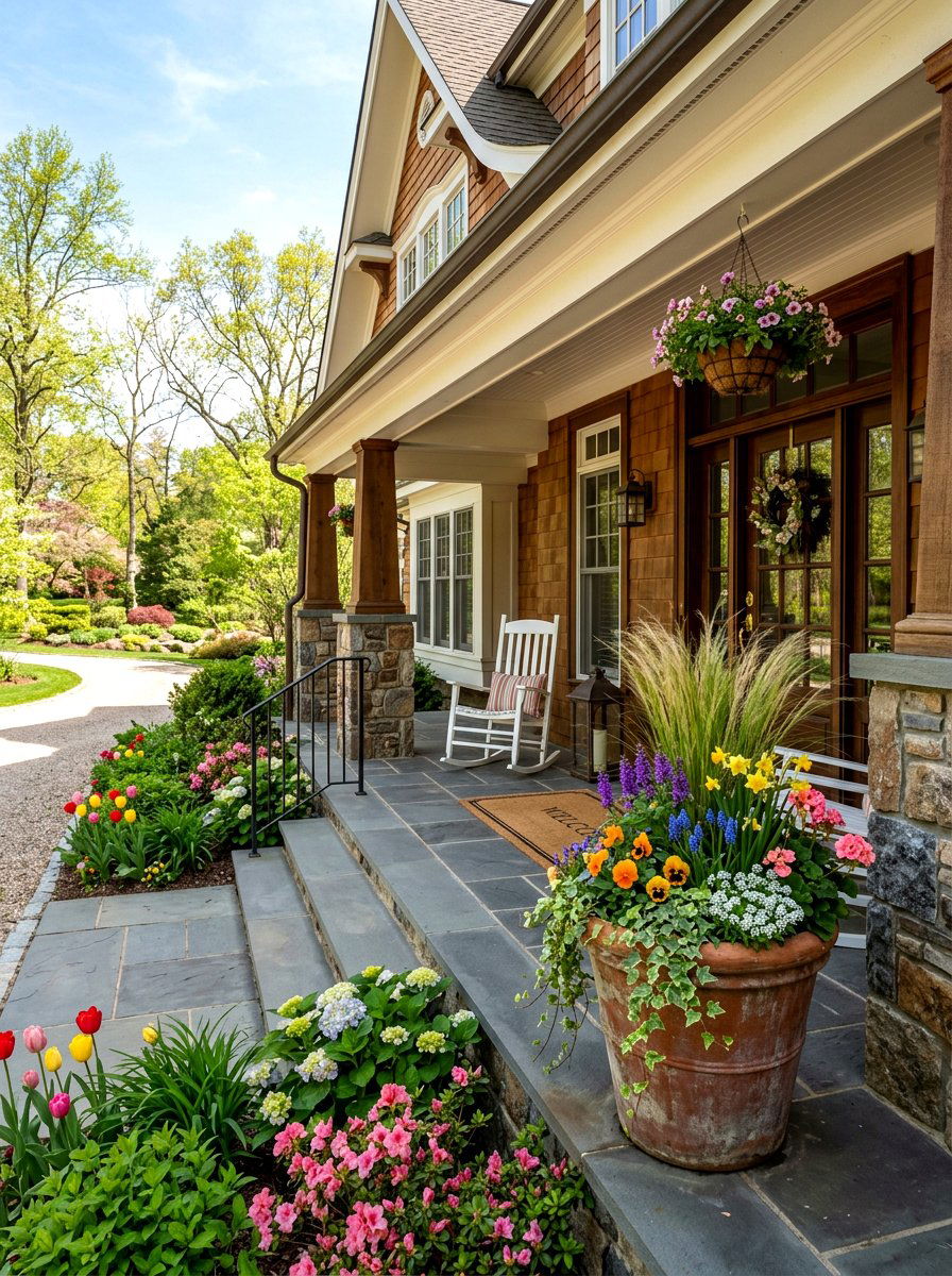 Seasonal porch planter - 25 Spring Terracotta Pot Ideas
