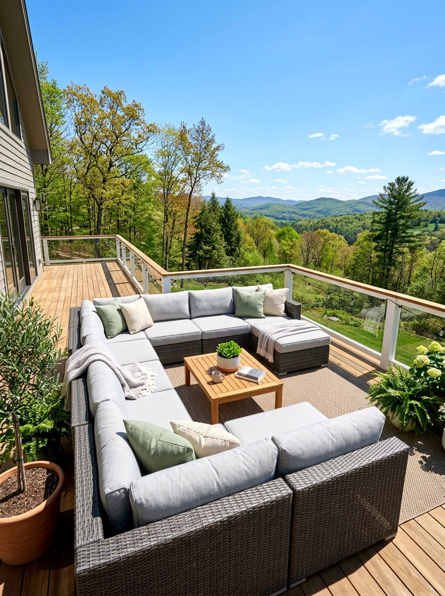 Sectional Patio Sofa - 25 Deck Spring Decor Ideas