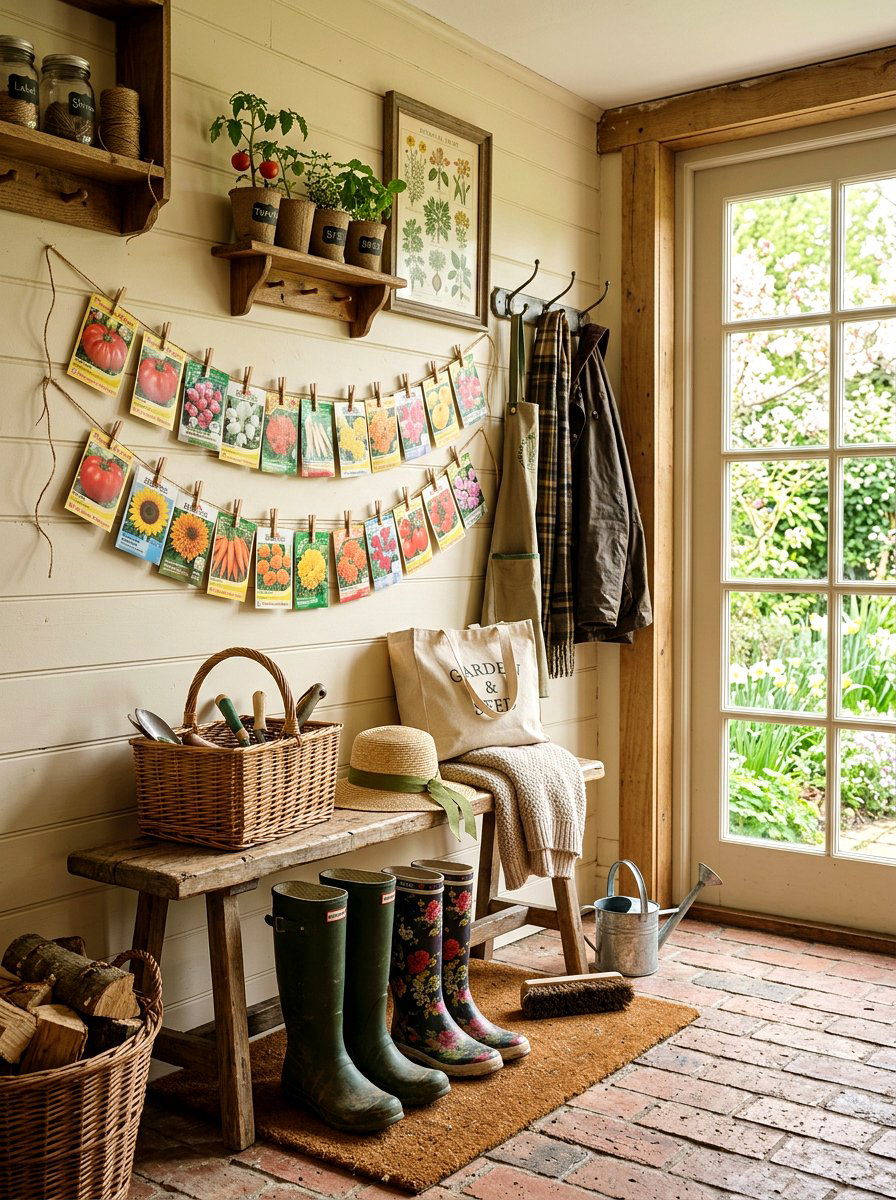 Seed Packet Garland - 25 Spring DIY Garland Ideas