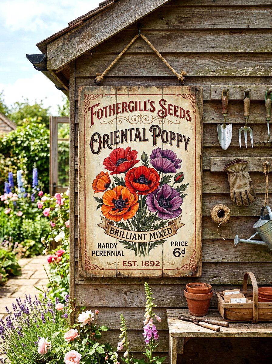 Seed Packet Sign - 25 Spring Outdoor Sign Ideas