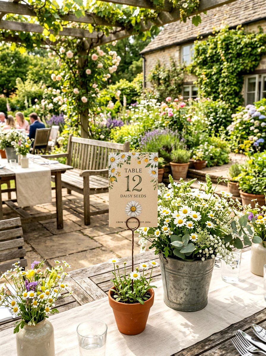 Seed Packet Table Number - 25 Spring Table Number Ideas