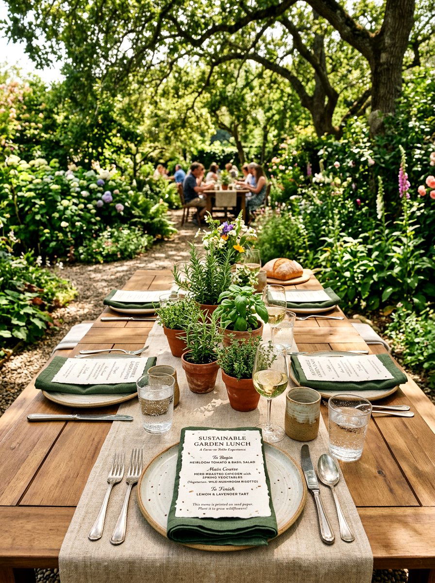 Seed Paper Menu - 25 Spring Menu Card Ideas