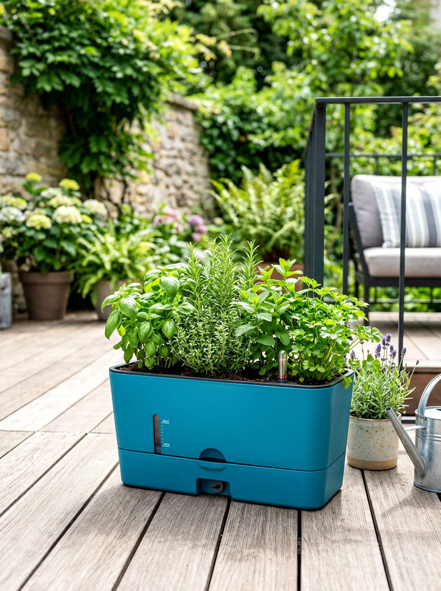 Self Watering Planter - 25 Spring Herb Garden Decor Ideas