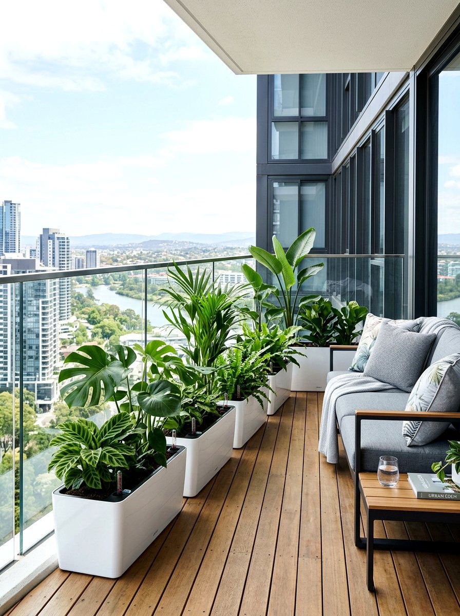 Self watering balcony planter - 25 Spring Balcony Planter Ideas