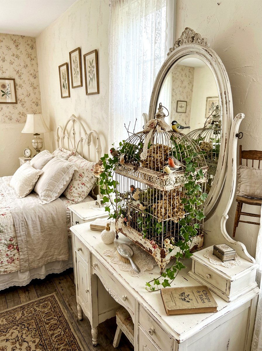 Shabby Chic Bird Decor
