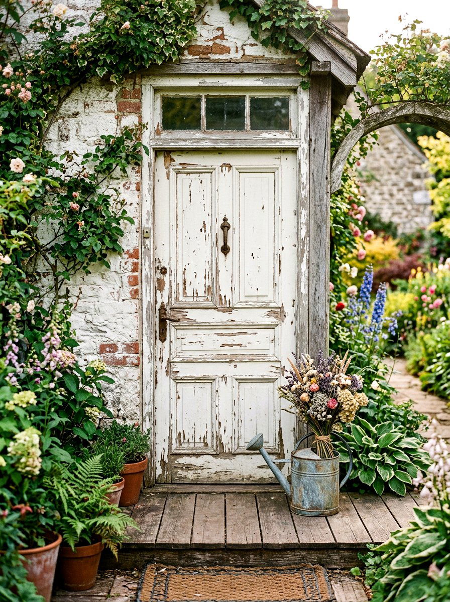 Shabby Chic Door - 25 Spring Cottage Door Ideas
