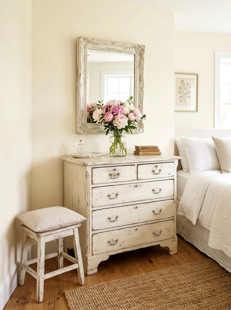 Shabby Chic Dresser - 25 Spring Cottagecore Decor Ideas