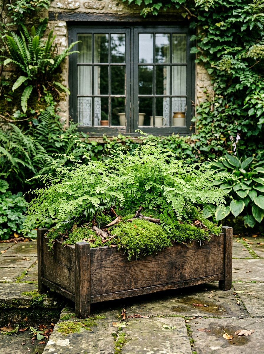 Shade Fern Box - 25 Spring Window Box Planter Ideas
