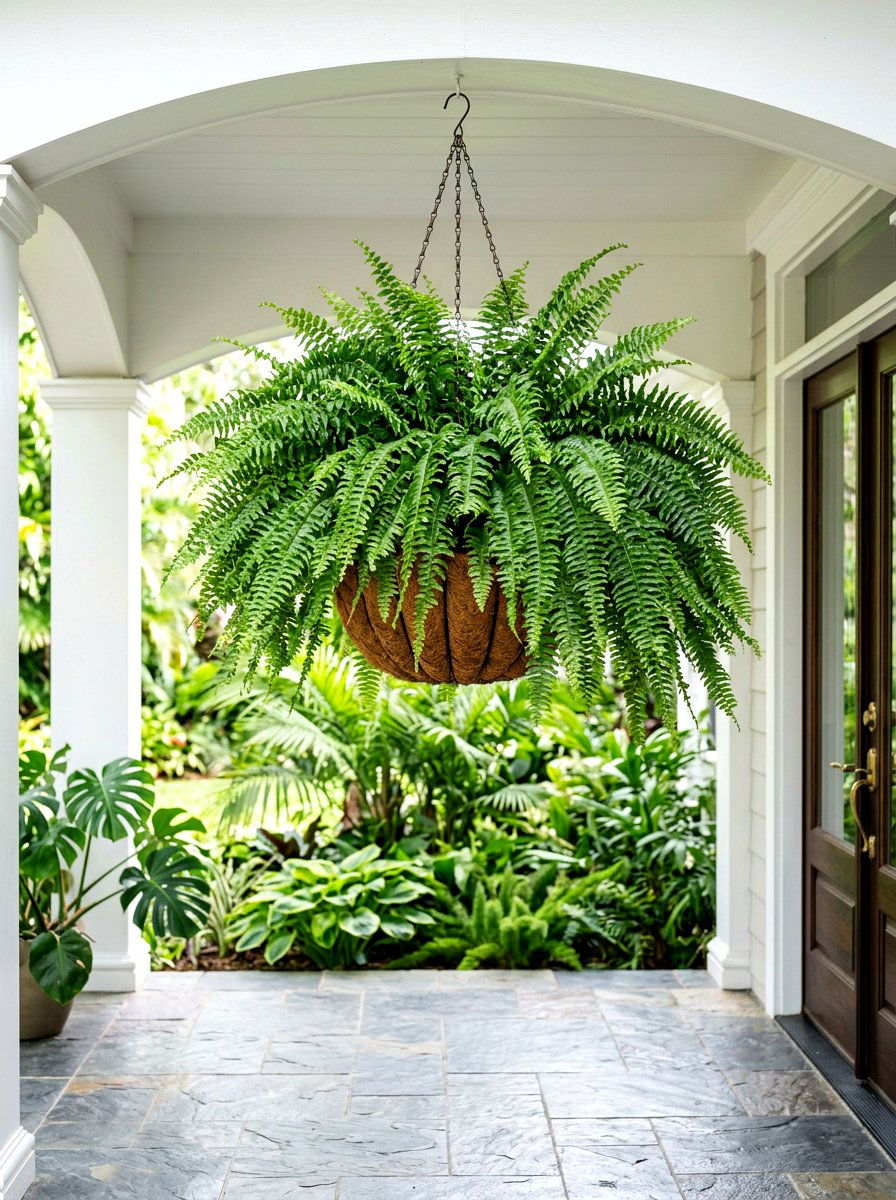 Shade loving fern basket - 25 Spring Hanging Basket Ideas
