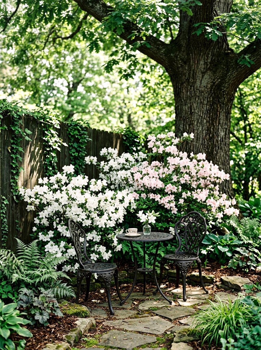 Shaded Azalea Corner - 25 Spring Azalea Garden Ideas