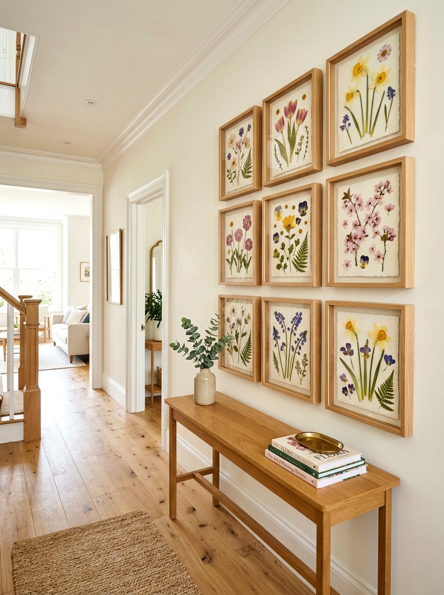 Shadow Box With Pressed Flowers - 25 Spring Dried Flower Arrangement Ideas