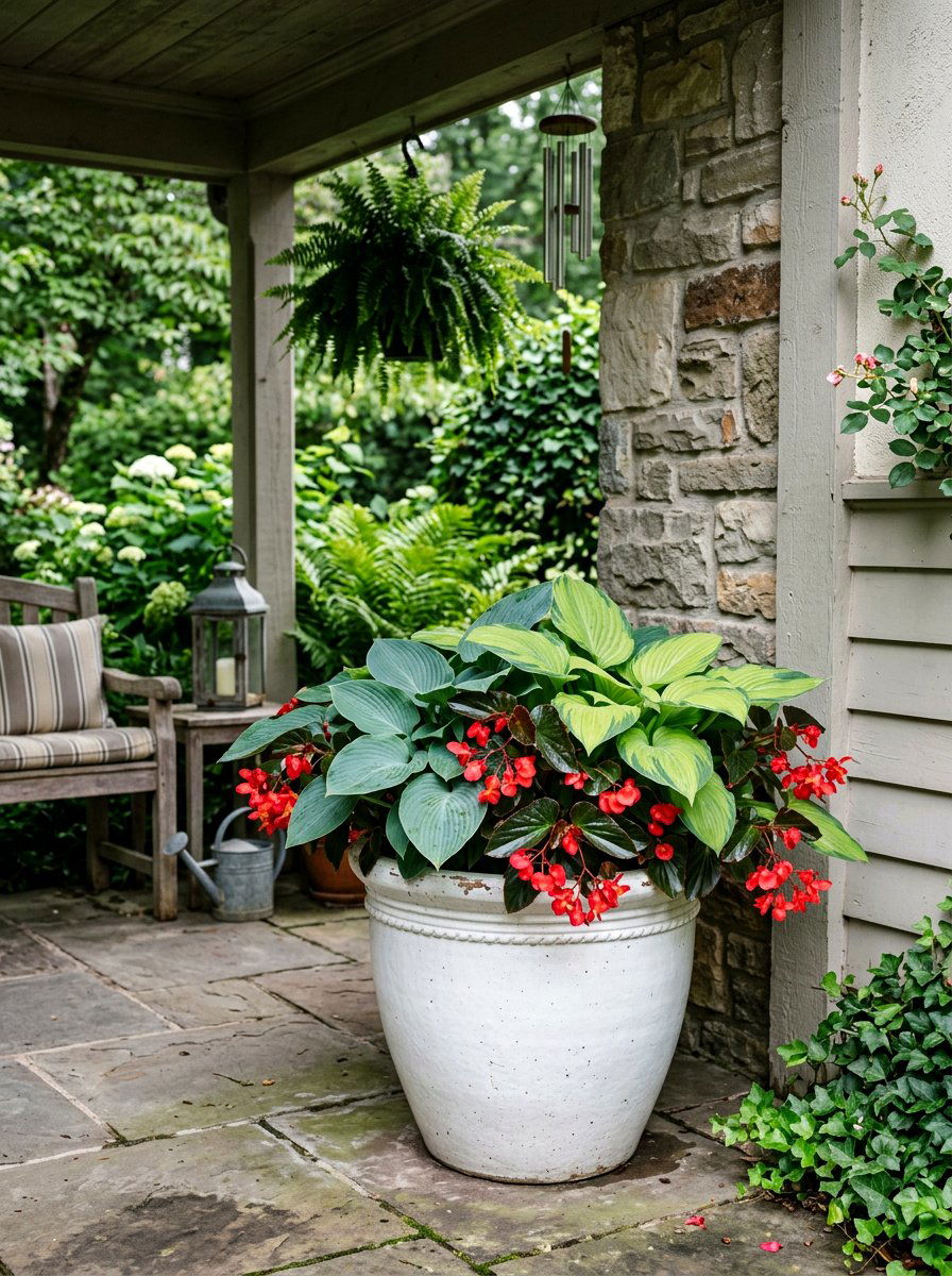 Shady Porch Pot - 25 Spring Flower Pot Ideas