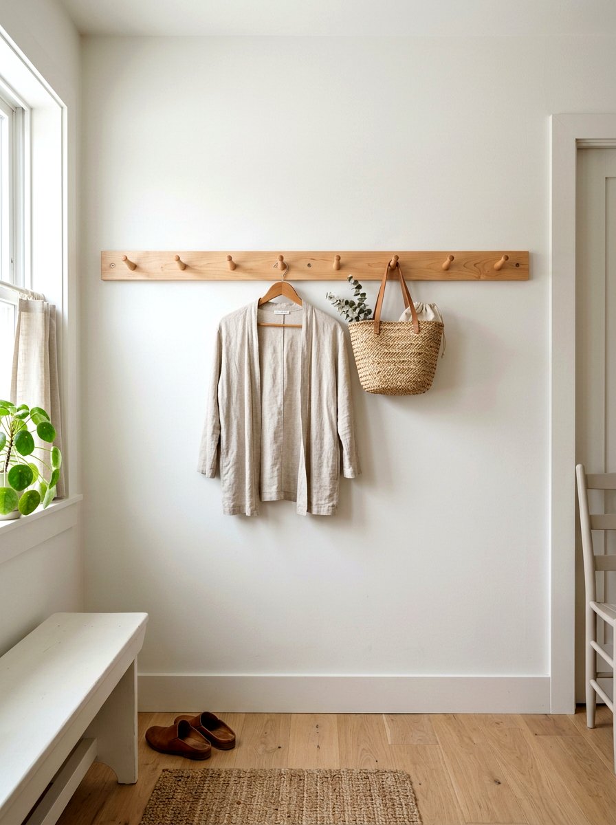 Shaker Peg Rail - 25 Spring Coat Rack Decor Ideas