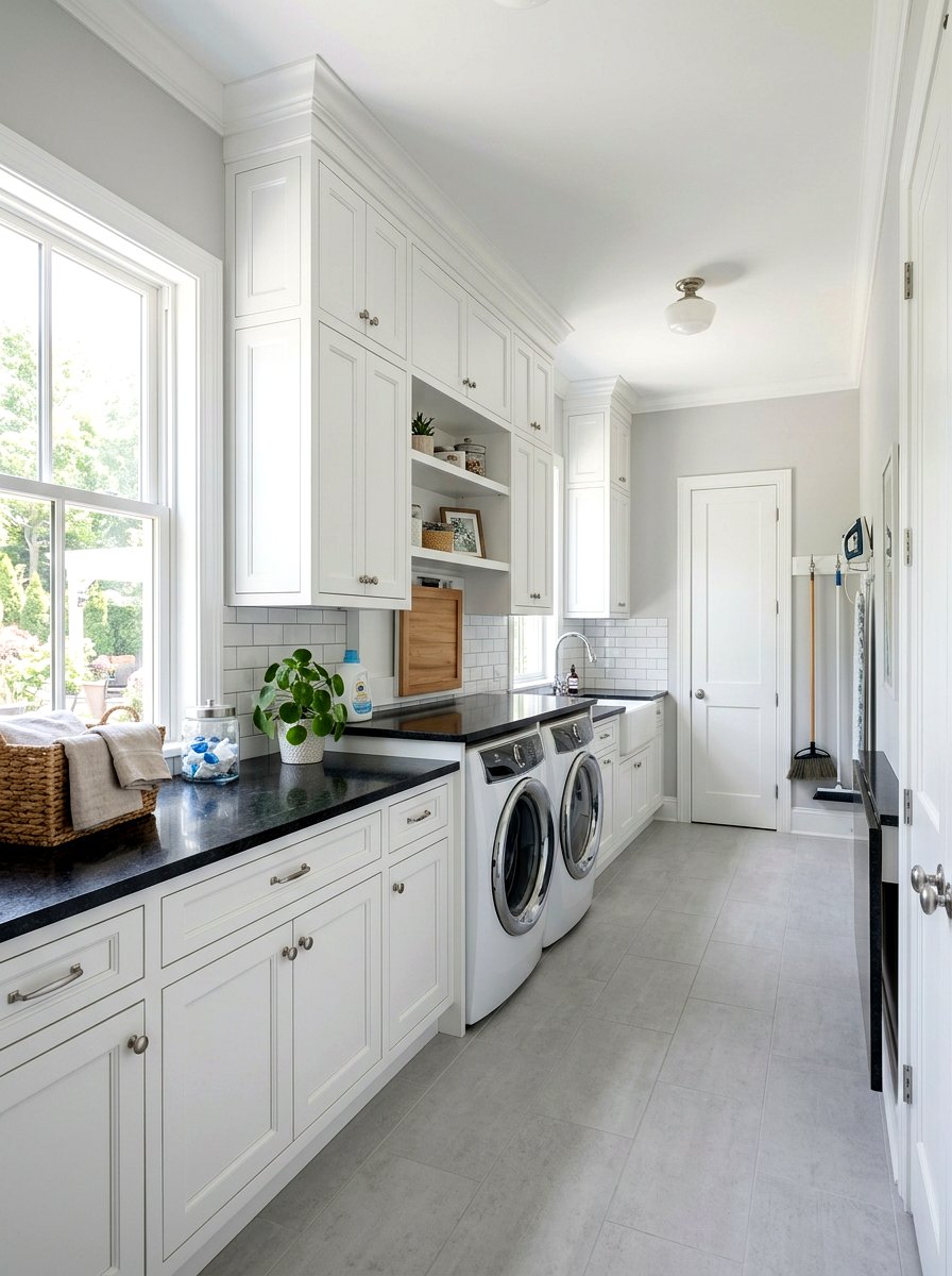 Shaker cabinets - 25 Spring Laundry Room Decor Ideas