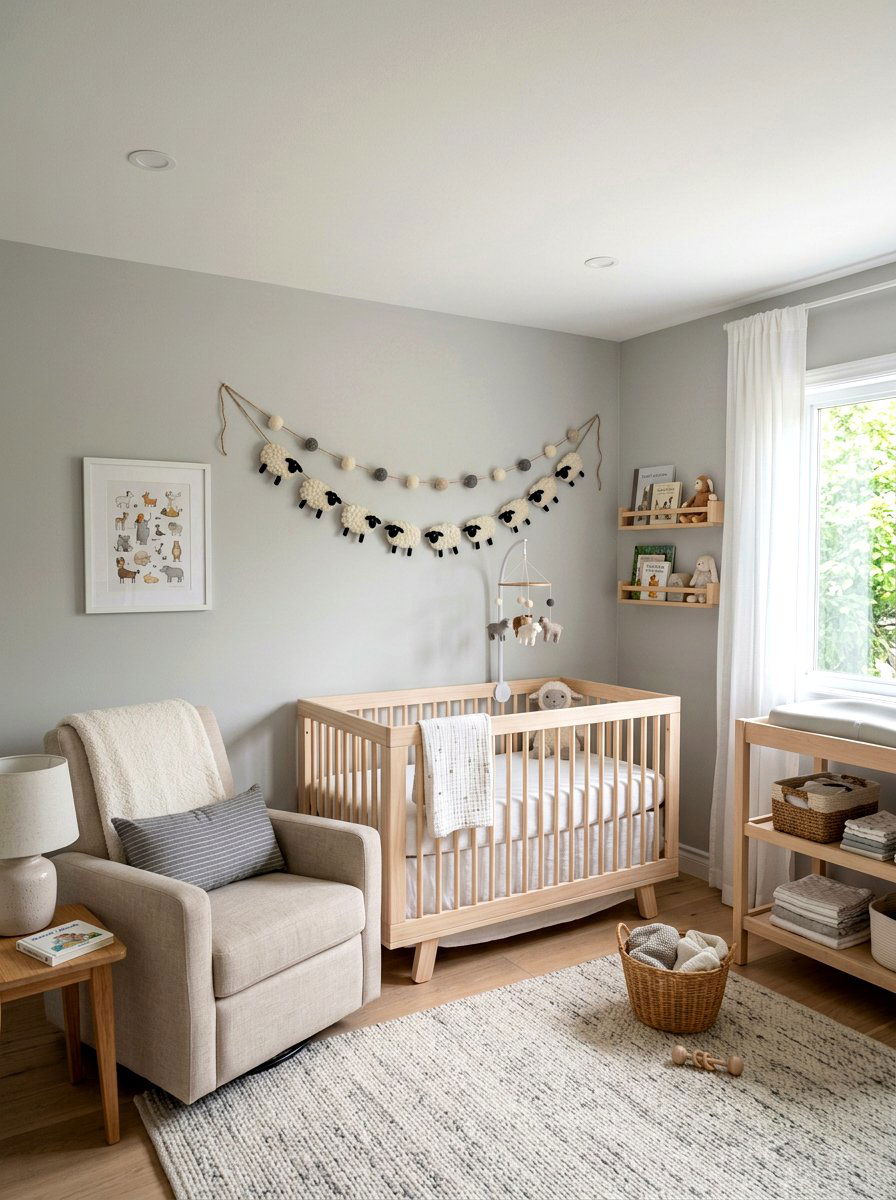 Sheep Felt Garland - 25 Spring Felt Garland Ideas