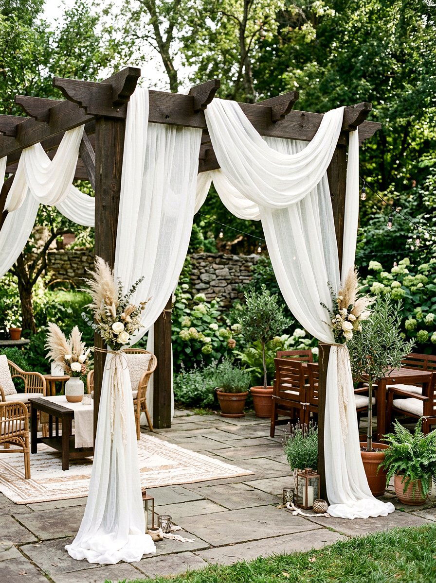 Sheer Fabric Decor - 25 Spring Arbor Decor Ideas