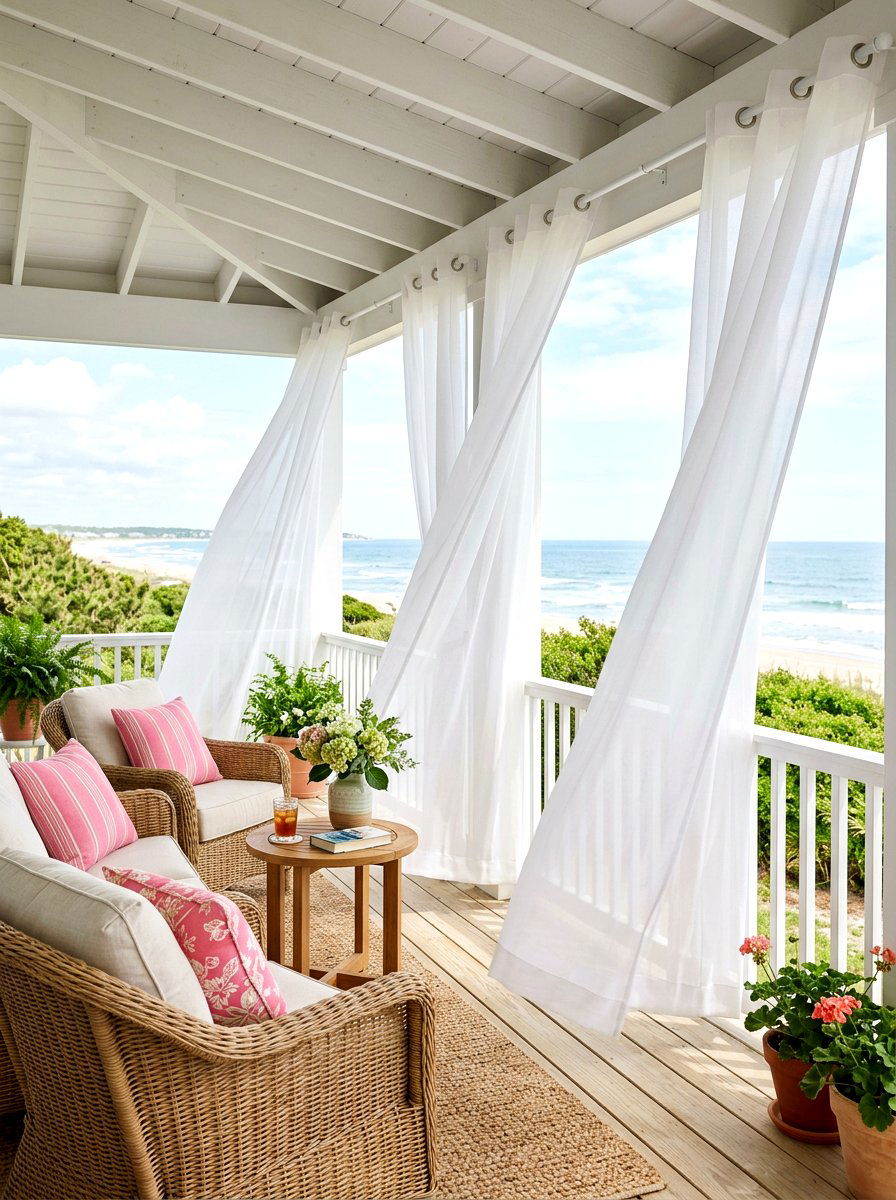 Sheer Fabric Drapery - 25 Spring Engagement Party Decor Ideas