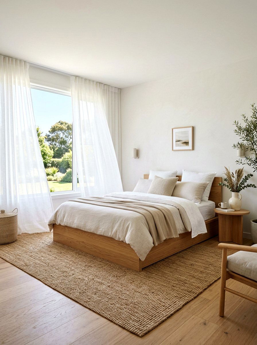 Sheer White Linen - 25 Spring Bedroom Curtain Ideas