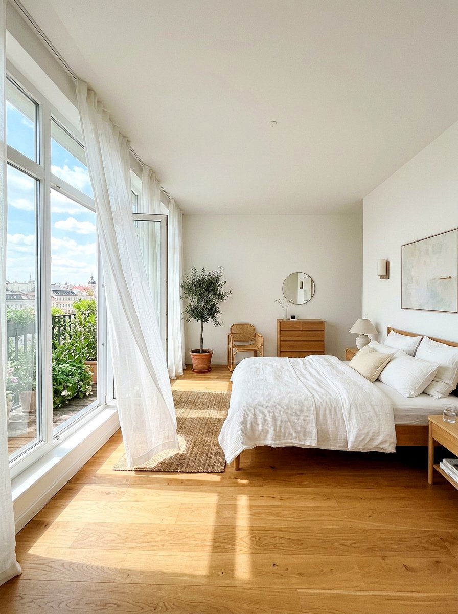 Sheer Window Curtains - 25 Spring Home Tour Ideas