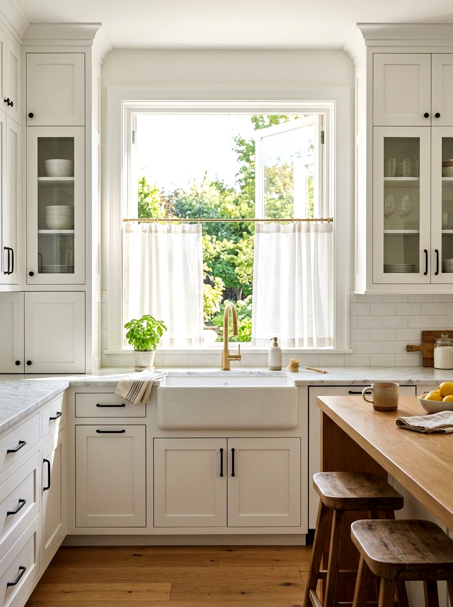 Sheer cafe curtain - 25 Spring Sheer Curtain Ideas